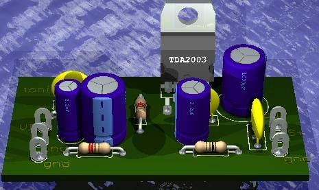 TDA2003 Circuito Amplificador De Potência - 10W - Toni Eletrônica