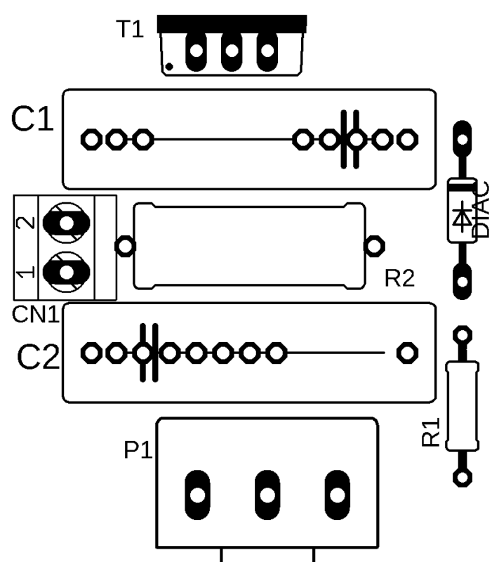Circuito De Dimmer Com Triac Tic226 Ou Bta10 - Controle Potência