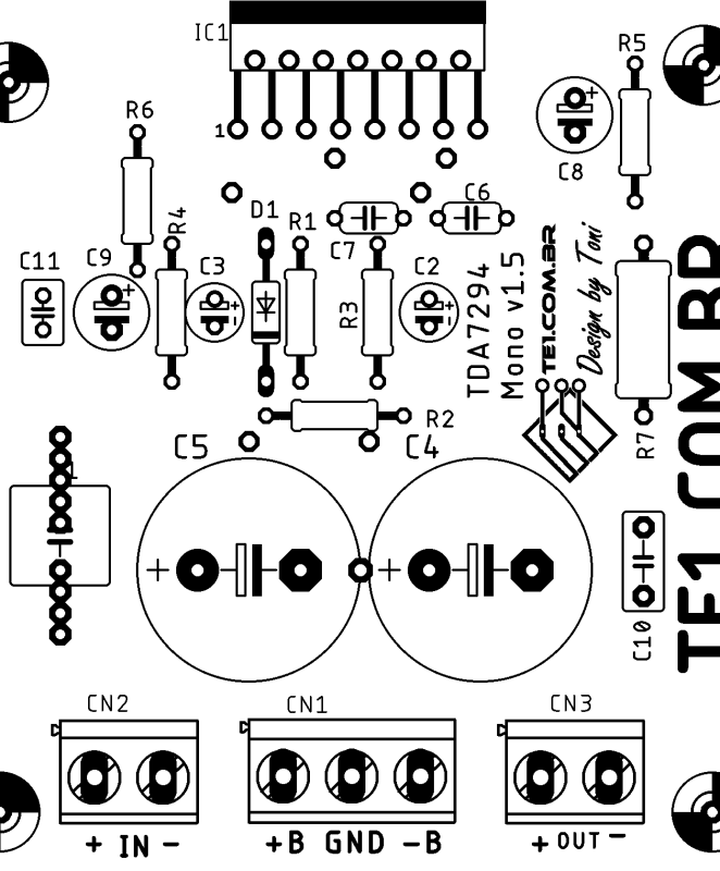 Amp Tda7294 Silk Componentes