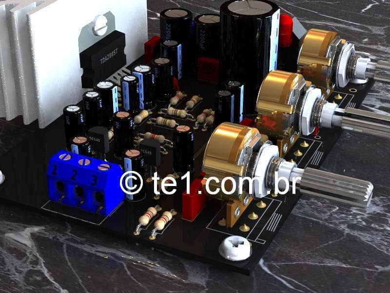 Tda2005-Estereo-Tons-Amplificador