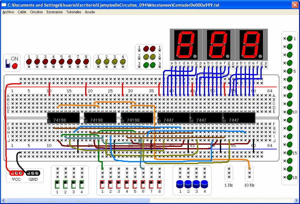 programa Simulador de circuitos digitais