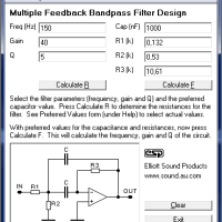 Download mfb-filter Software gratuito para calcular filtros passa banda ativos