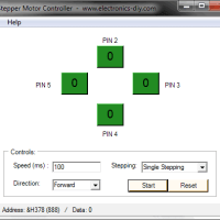 Download Stepper Motor Controller - Programa controlar motores de passo pelo computador por electronics-diy