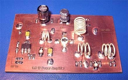 Circuito de transmissor de FM PLL – Parte 2 – Amplificador de potência de RF classe C de 1,5 Watts