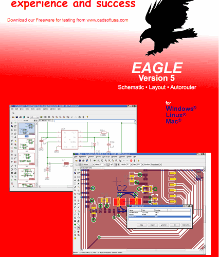Download cadsoft eagle 5.11 programa para captura de esquemas PCB design, including Schematic Capture, Board Layout, and Autorouter