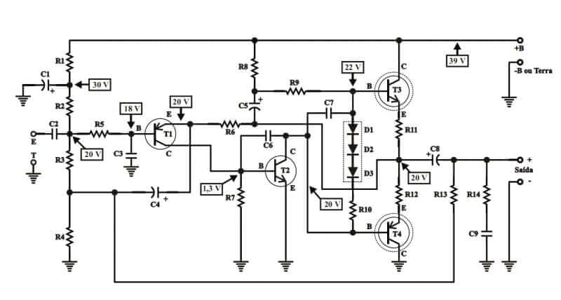 Esquema Elétrico Placa De Circuito Impresso Lkista De Material Amplificador Pl1050 Potência Utilizando Transistor Darlington Tip120 E Tip125 Ou Tip122 E Tip126