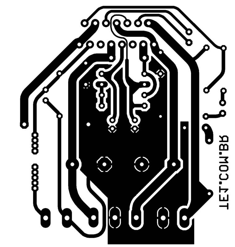 Placa De Circuito Impresso Esquema Circuito Com Tda7293 Amplificador Potência 100W