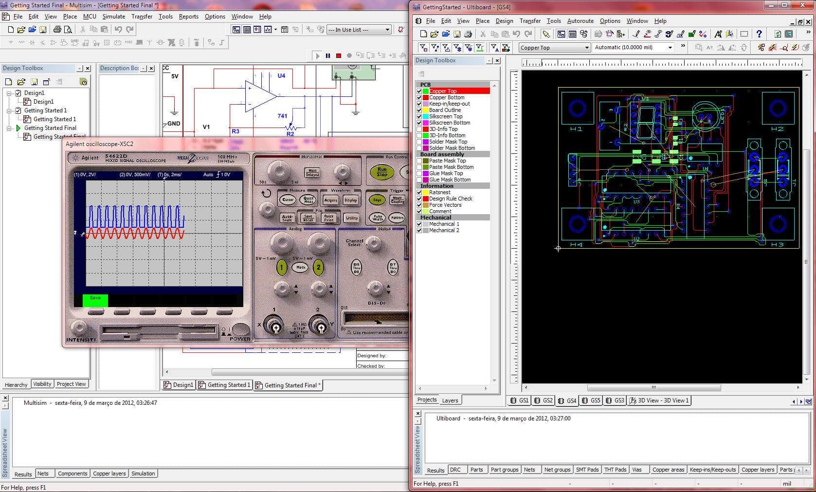 Download NI Multisim 12 NI Ultiboard 12 Professional e Academic - Circuit Design Suite 12 - Nova versão do famoso simulador de circuitos - Grátis por 30 dias