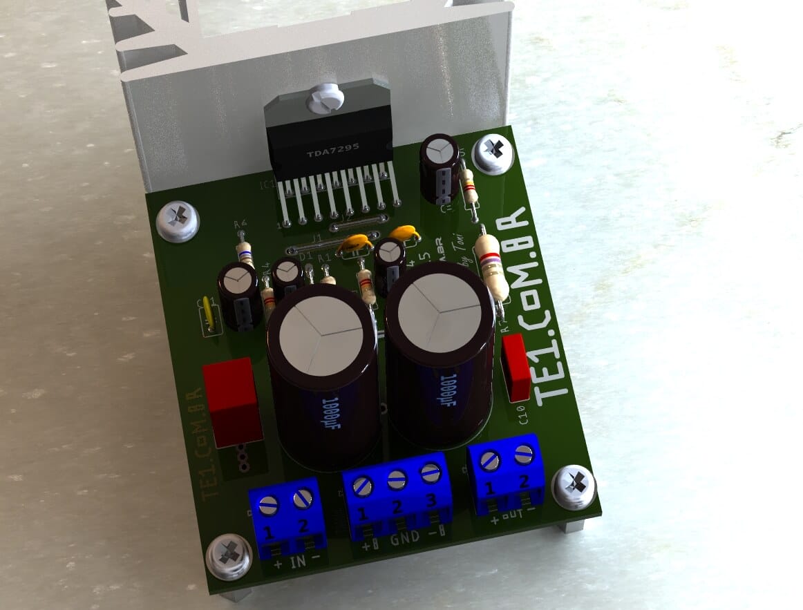 Amplificador potência com circuito integrado tda7296 ou TDA7295
