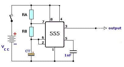 Circuito Oscilador Estrobo De Led Com 555 E Transistor Bc547