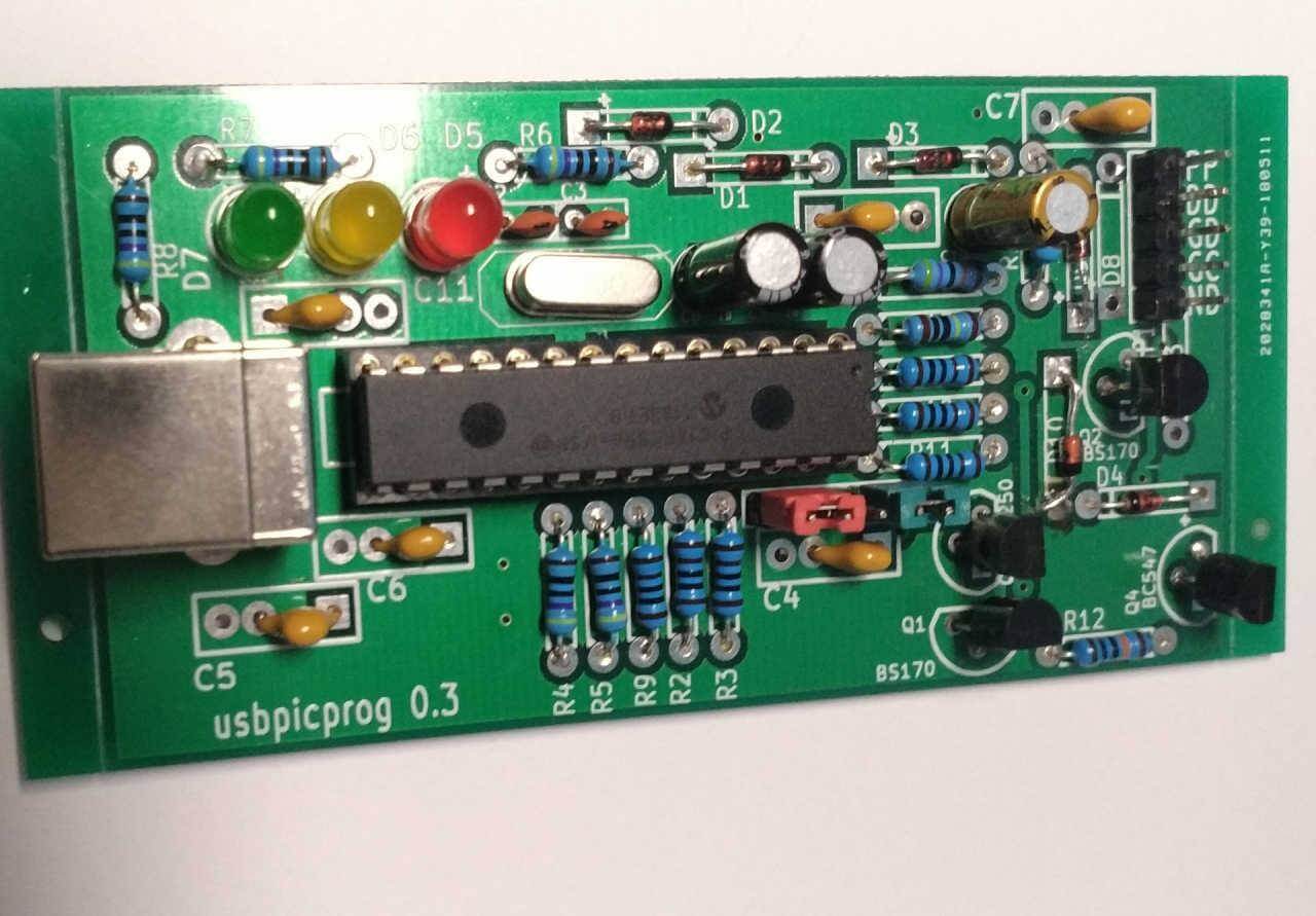 UsbPicProg circuito gravador de microcontrolador PIC USB