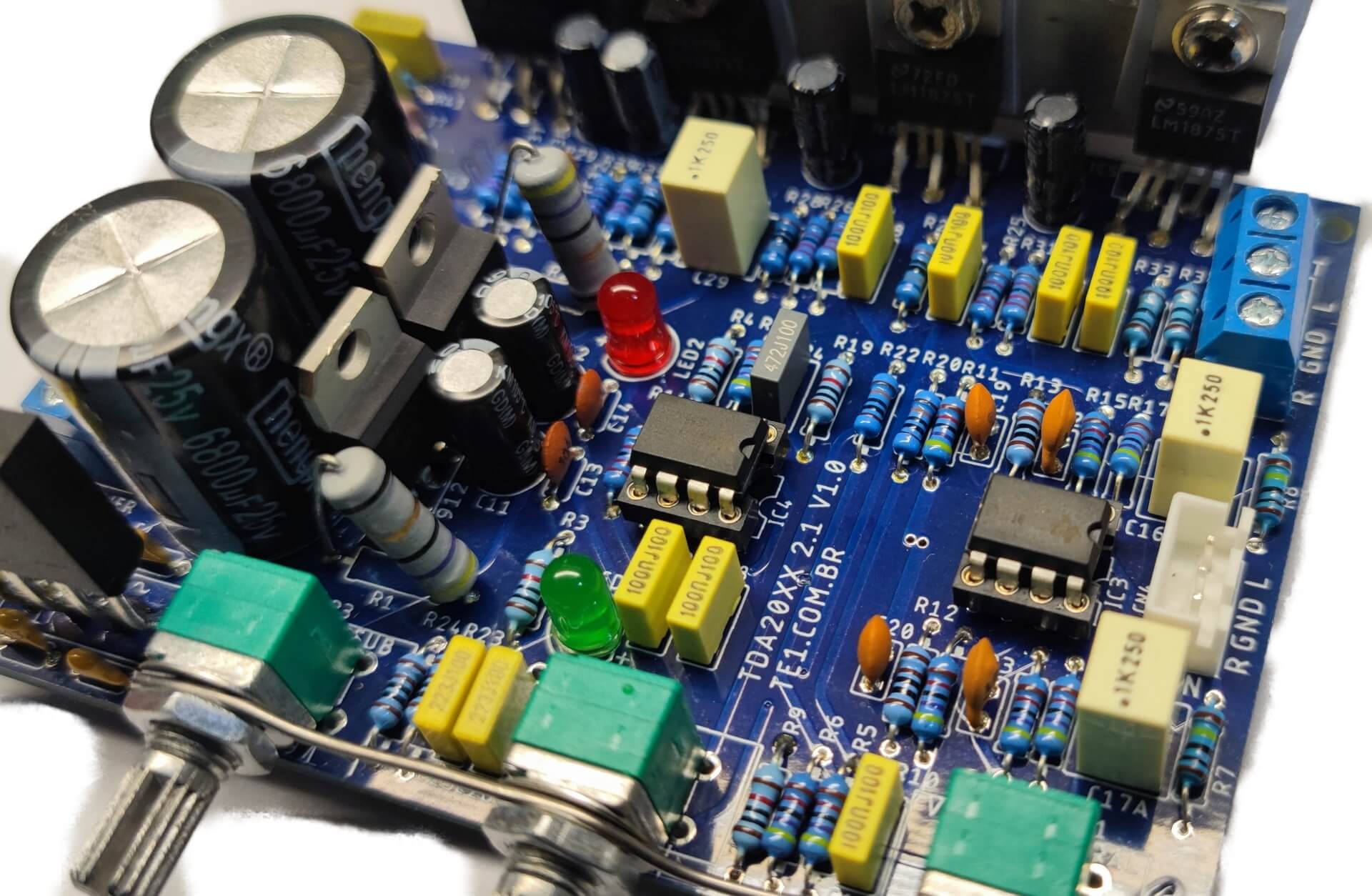 Circuito Amplificador Tda2030 2.1 Ou Lm1875 2.1 - Toni Eletrônica